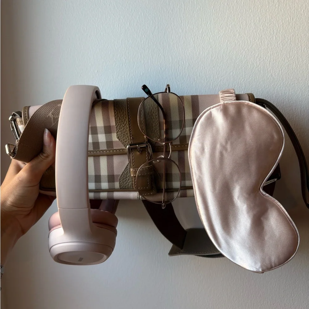 Burberry Pink, Tan and Cream Plaid Bag - Picture 5 of 5